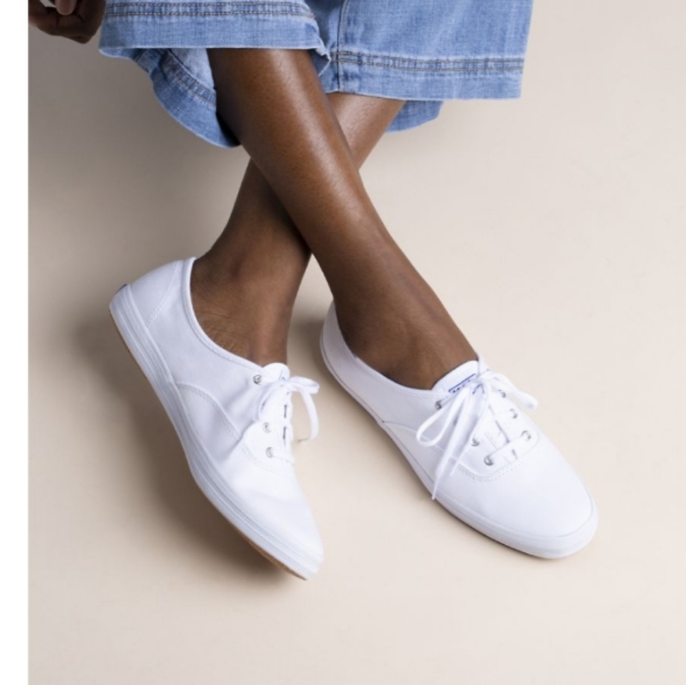 Keds champ CVO girls white leather sneakers 4.5 - Picture 2 of 7